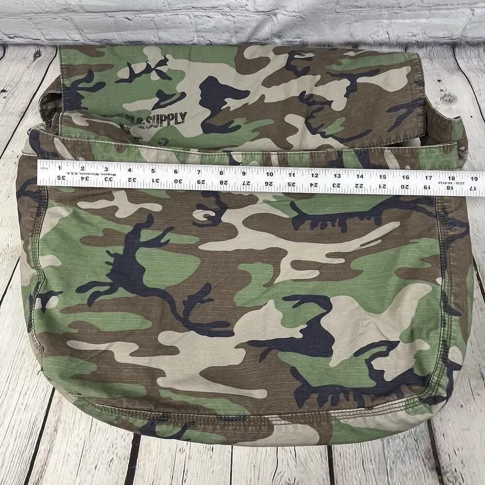 Ralph Lauren Denim & Supply Camo Canvas Military Tote Messenger Bag RipStop
